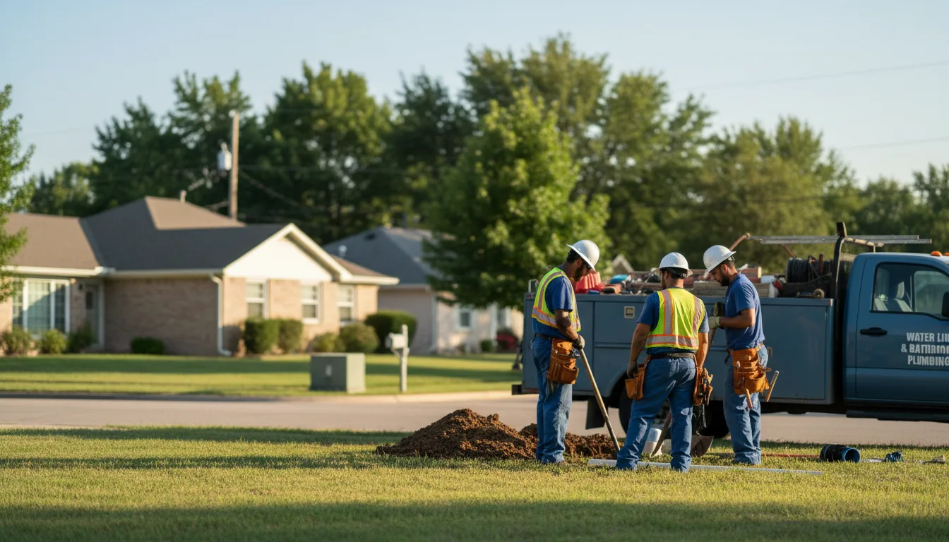 Residential water line and bathroom plumbing service in Jasper, OH